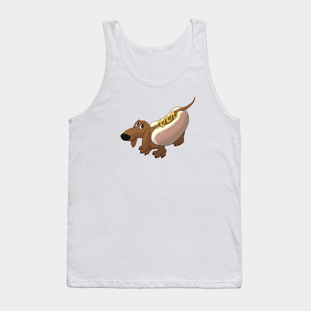 Dachshund in Hot Dog Costume Tank Top by LobitoWorks